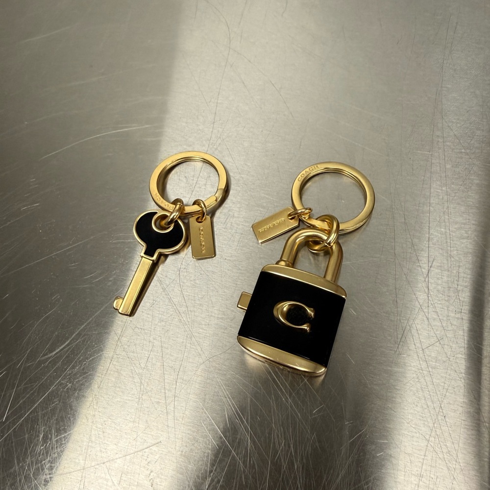 Coach Lock And Key Bag Charm Key Ring